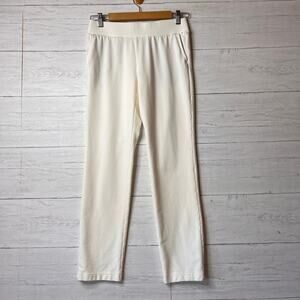 Pure Jill Pants Womens Size XS Petite White Affinity Slim-Leg Crops Pima Cotton